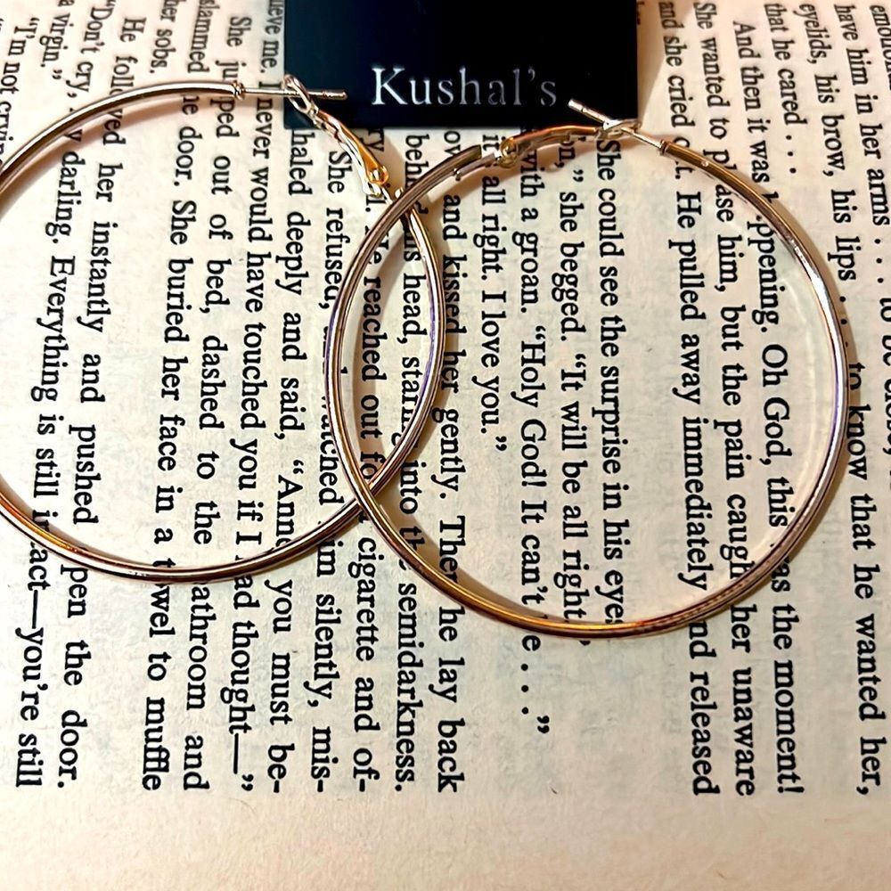 Kushal’s Silvertone Large Hoop Earrings